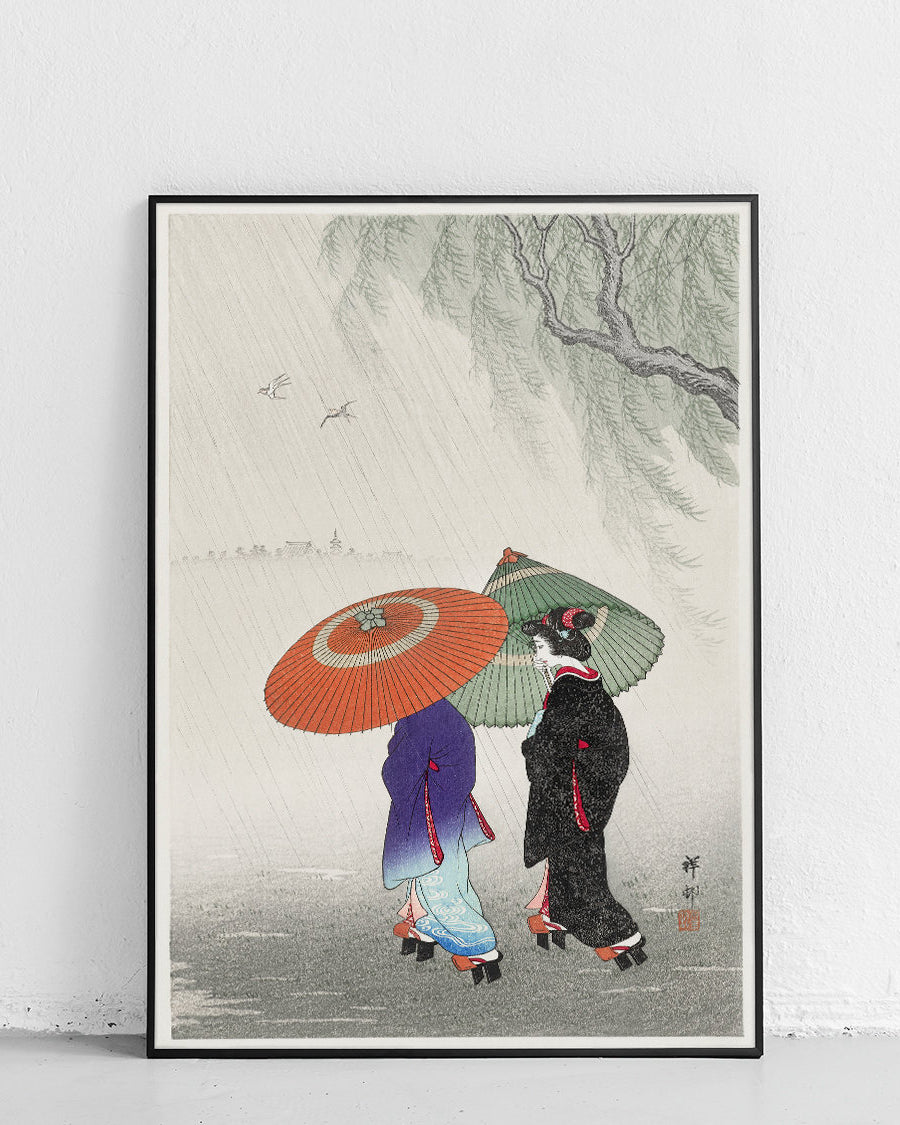 Two Women in the Rain - poster Japan - 1