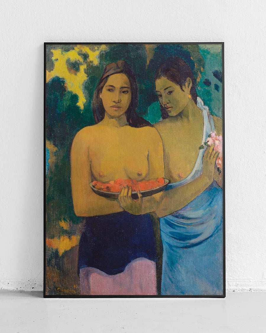 Zwei Frauen aus Tahiti - Poster, Kunstwerk. - 1