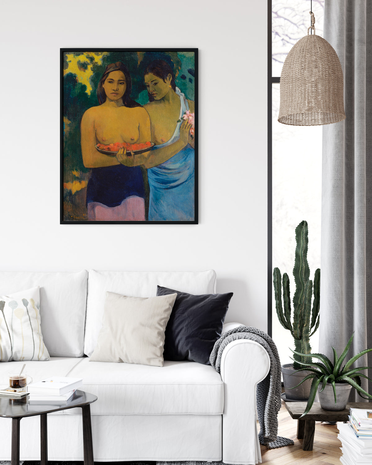 Zwei Frauen aus Tahiti - Poster, Kunstwerk. - 2