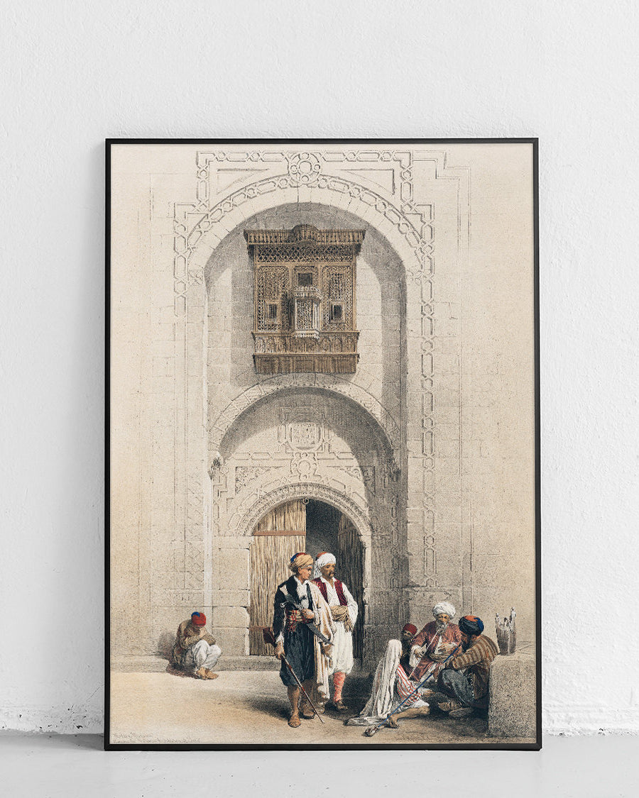 Bâtiment au Caire – affiche technique Égypte, inspirée de l’Égypte ancienne - 1