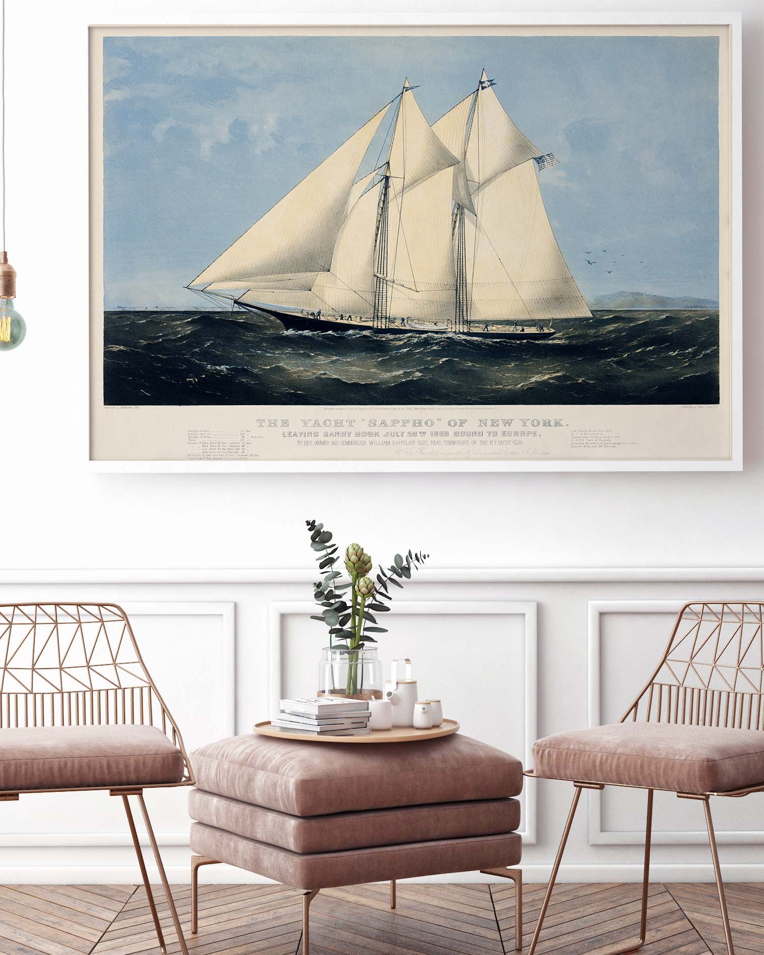 Jacht Sappho - Vintage-Poster