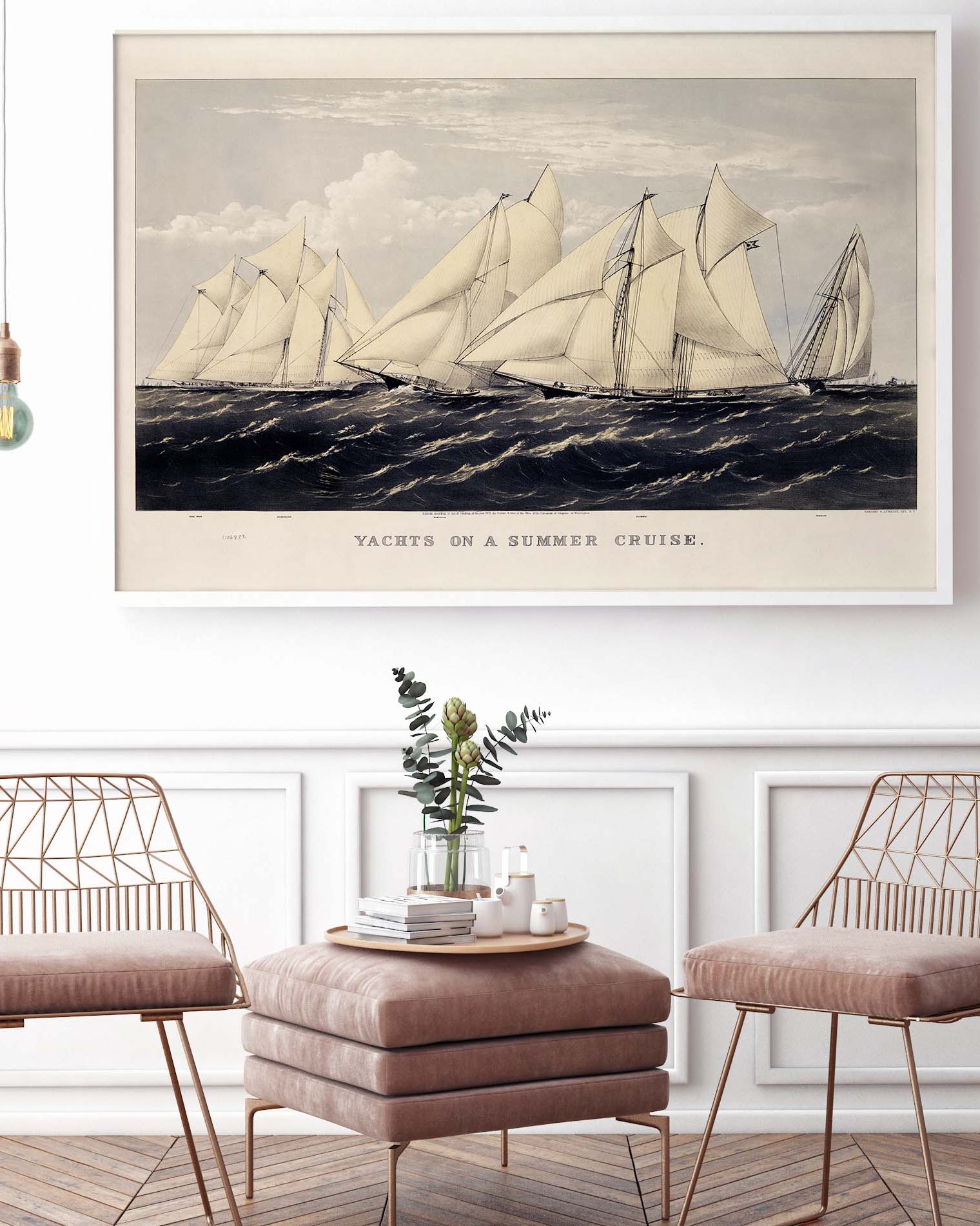 Yachten auf der Sommerfahrt - Vintage Plakat