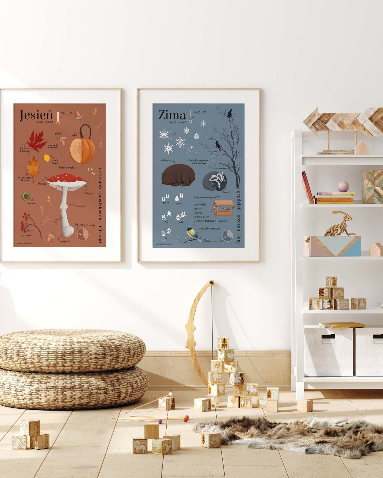 Automne - affiche pour enfants, affiche éducative de Kasi Nowakowska - 3