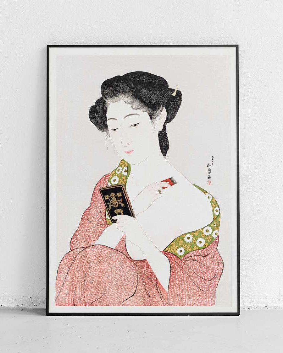 Woman Applying Powder - poster - Japan - 1