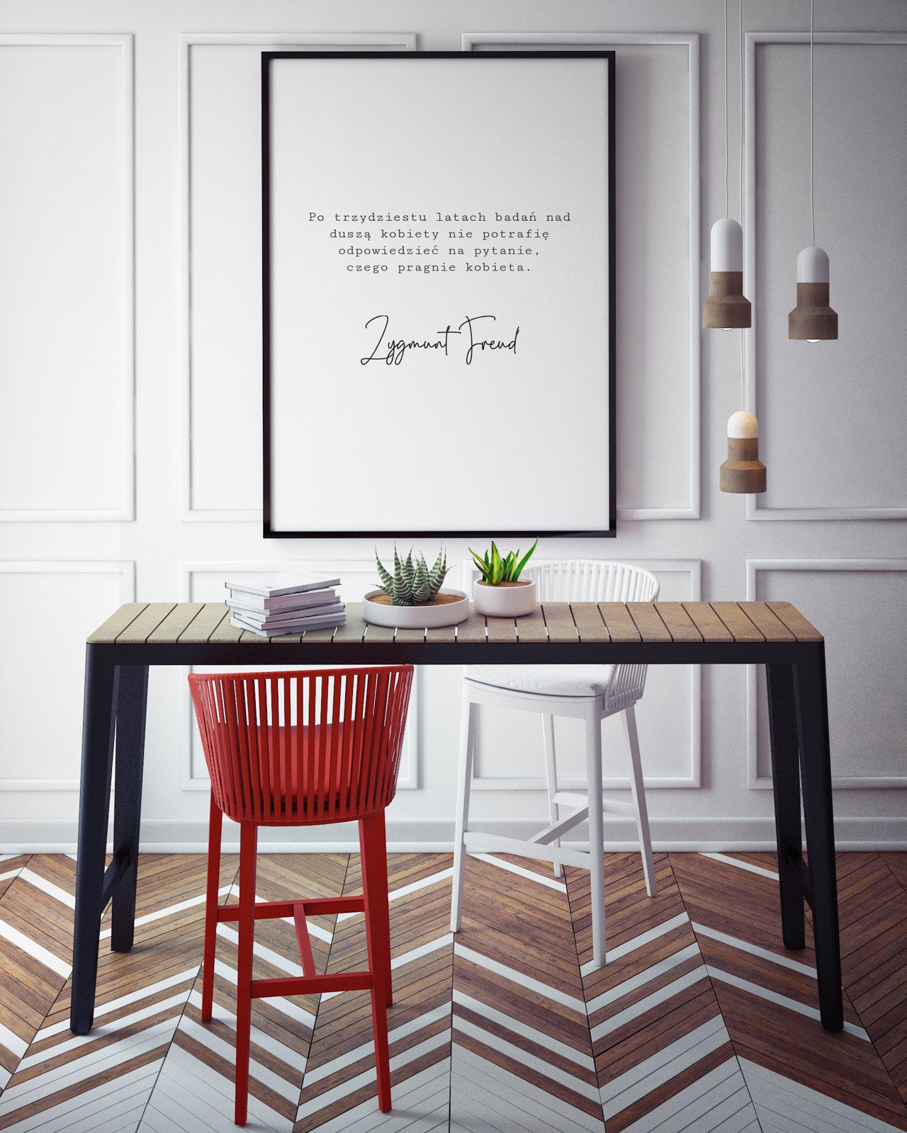 Plakat z cytatem o kobiecie - czarno-biały design z inspirującym tekstem na ścianę - 2