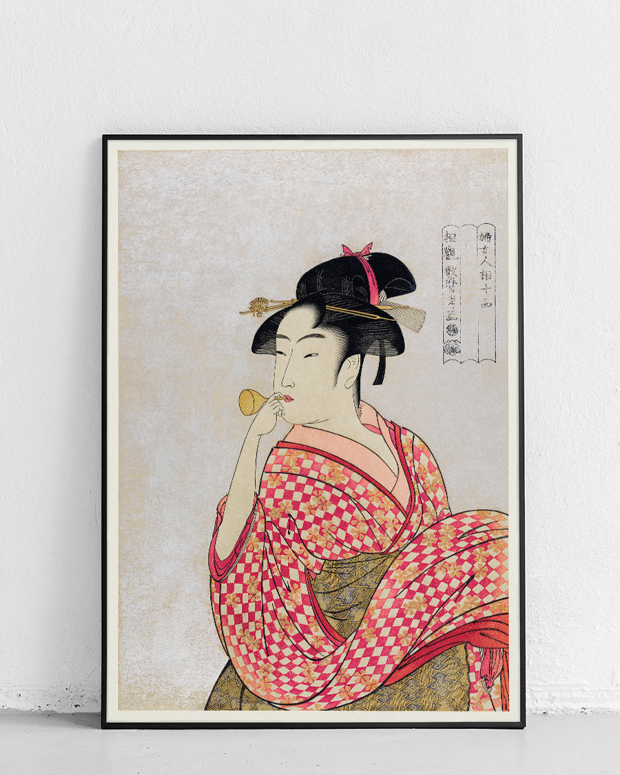 Woman with a Glass Pipe - Poster Japan