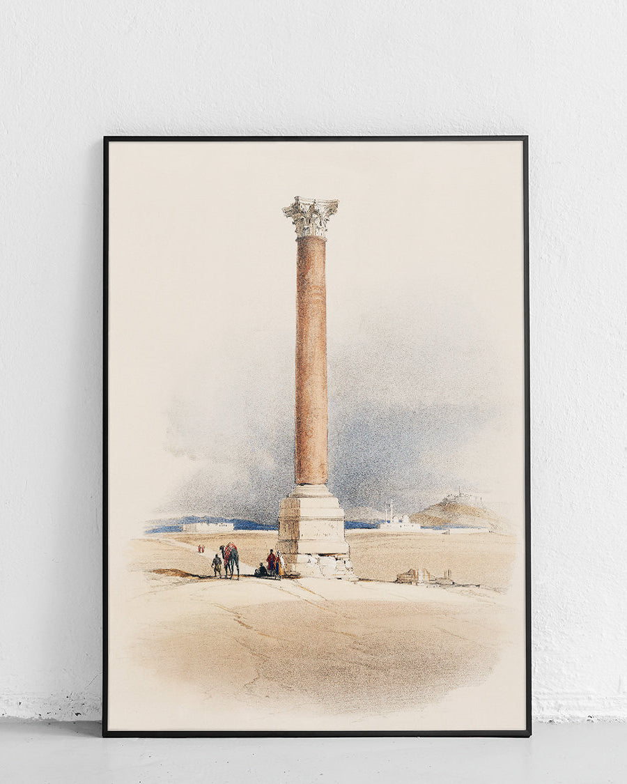Colonne de Pompée - affiche Égypte, motif antique ancien - 1