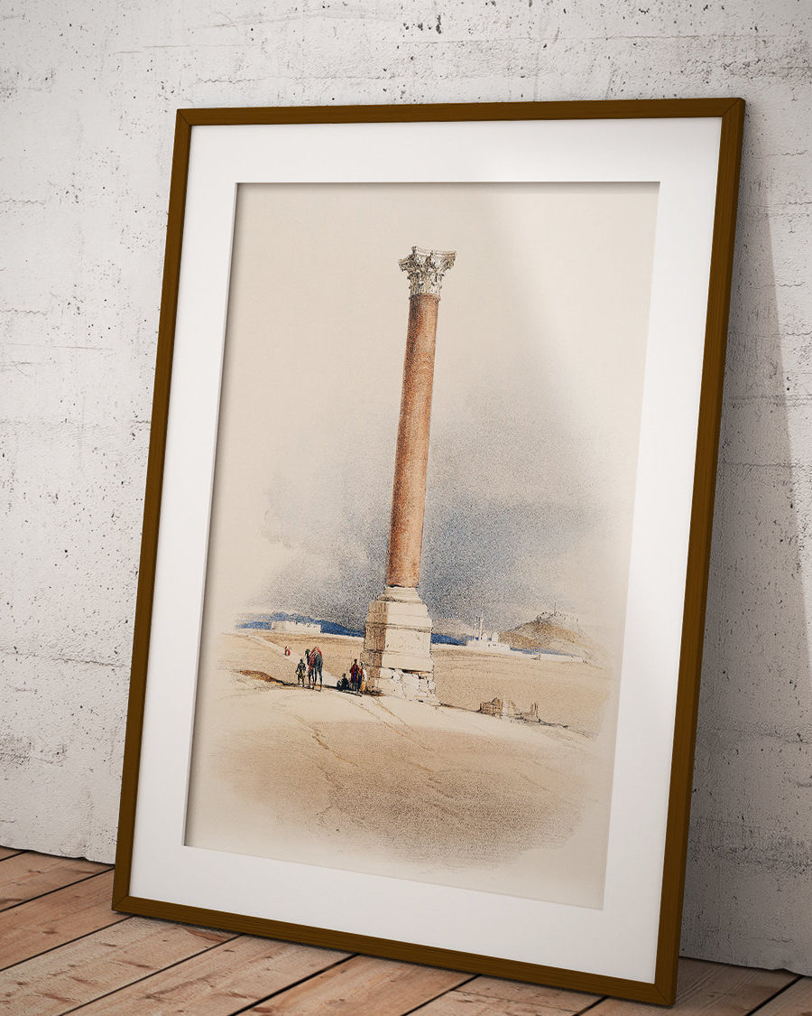 Colonne de Pompée - affiche Égypte, motif antique ancien - 2