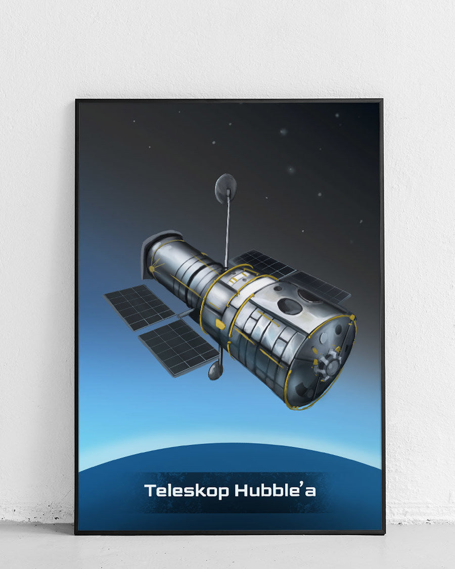 Kosmiczny Teleskop Hubble’a – plakat techniczny z serii Cuda Techniki - 1