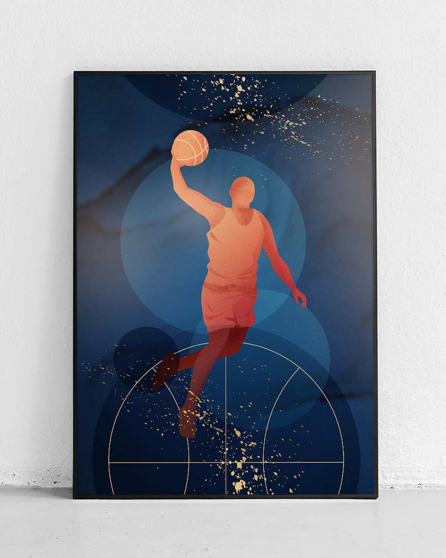 Männer-Basketball - Sportposter - 1