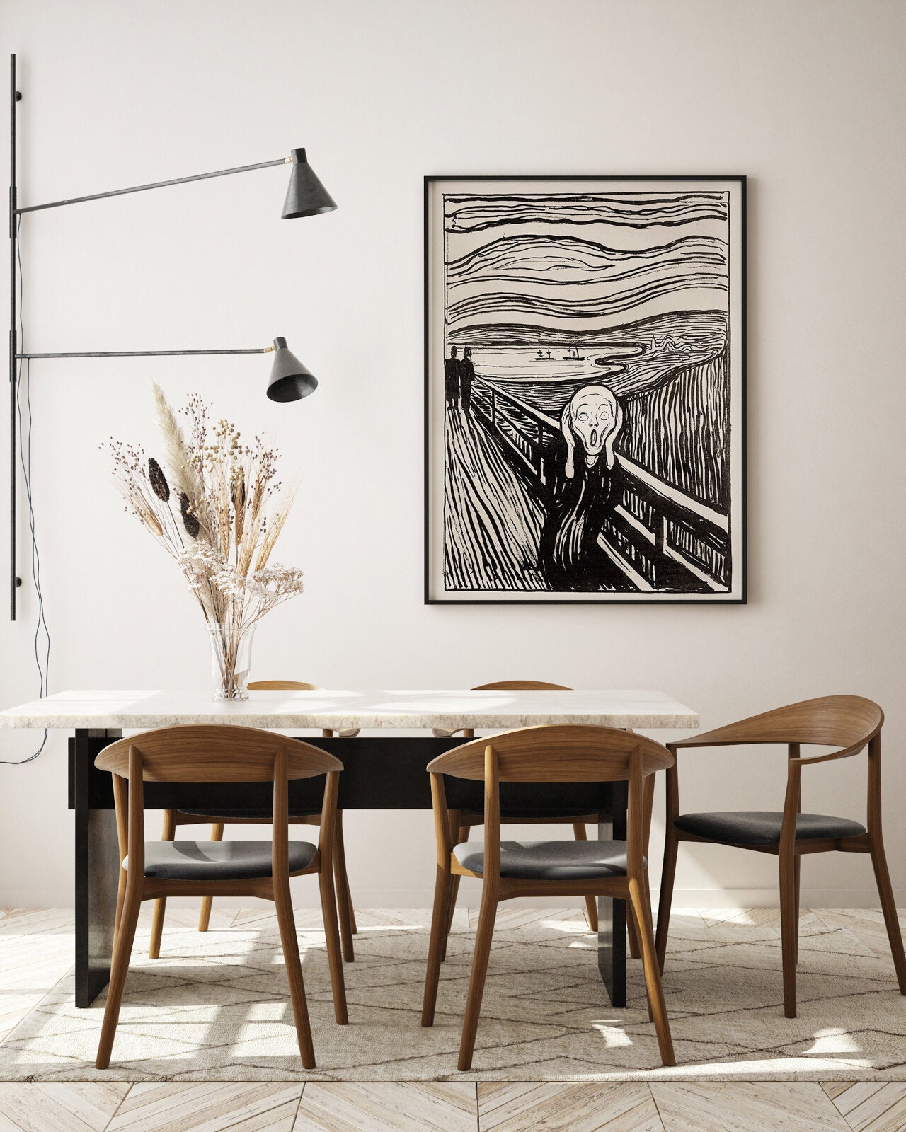 The Scream poster by Edvard Munch, artwork. - 2