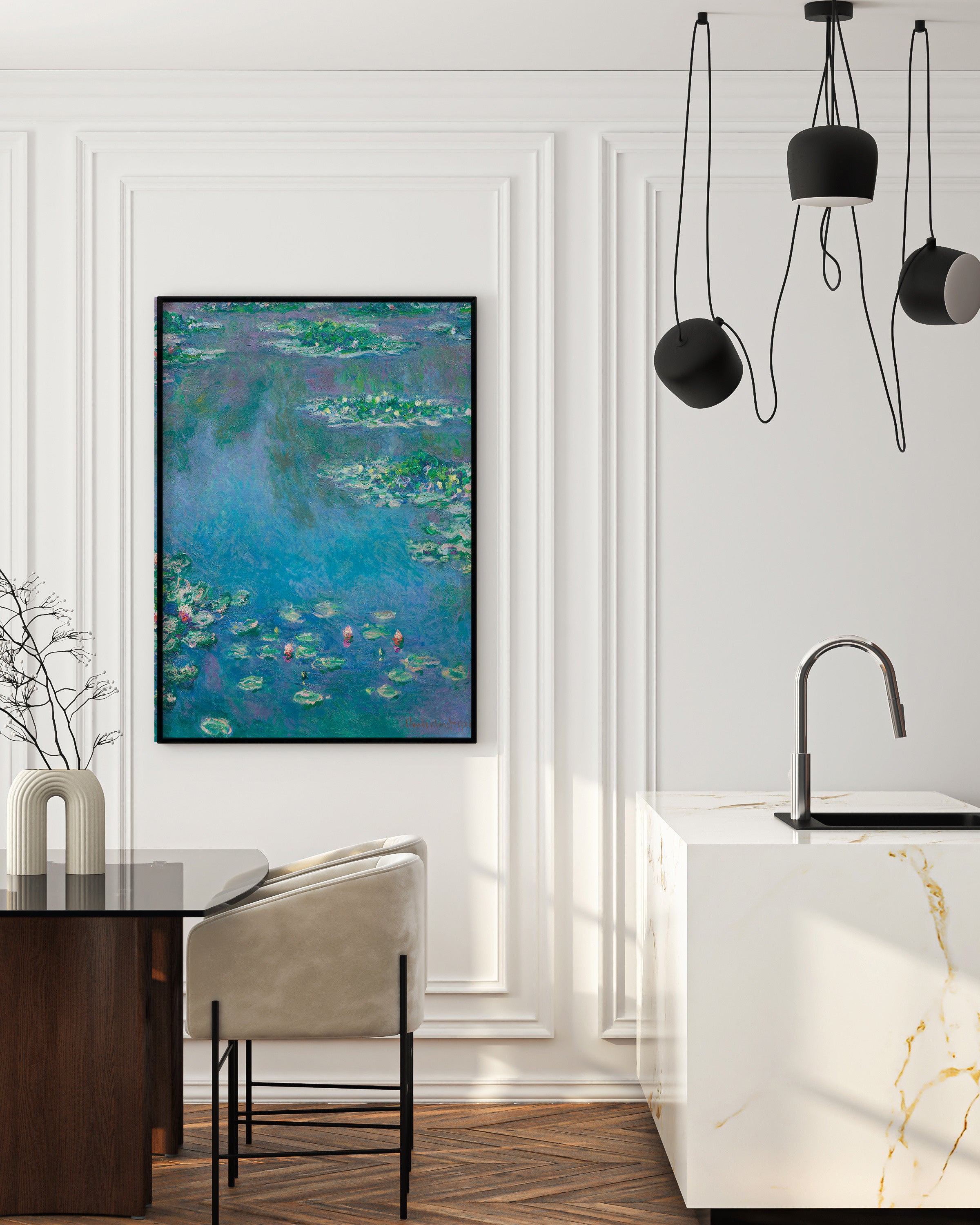 Water Lilies Poster by Oscar Claude Monet, artwork - 2