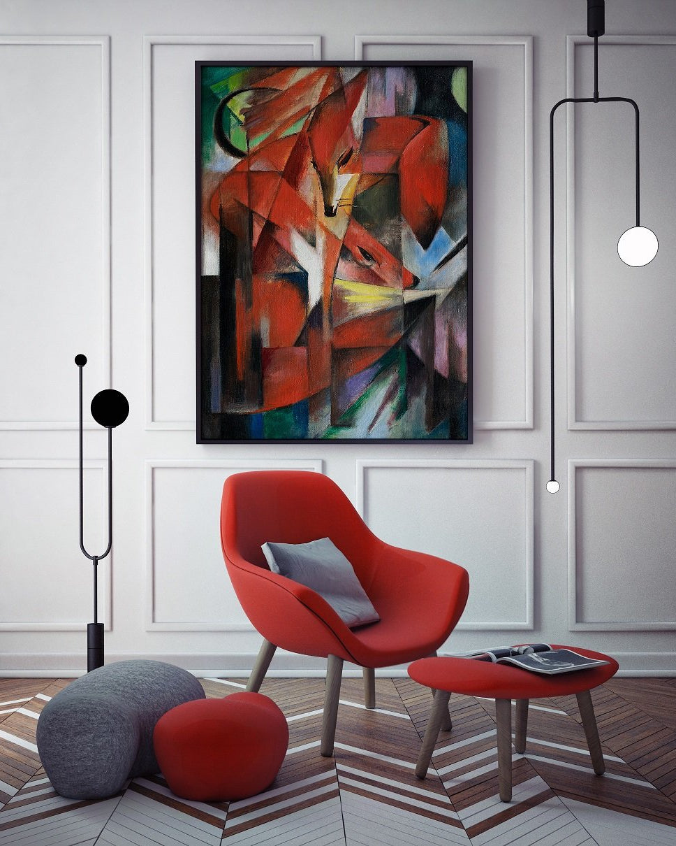 Les renards - affiche d’art avec motif de renards. - 3
