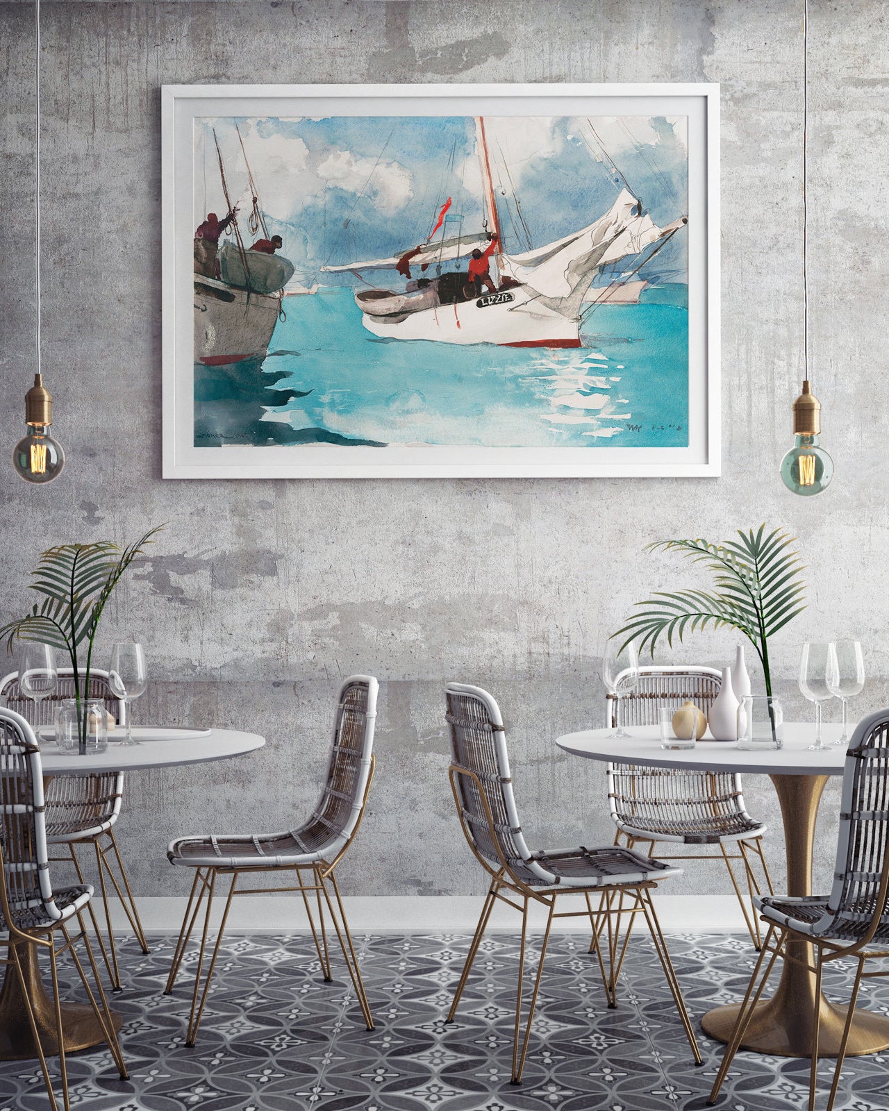 Fishing Boats, Key West - vintage poster - 3