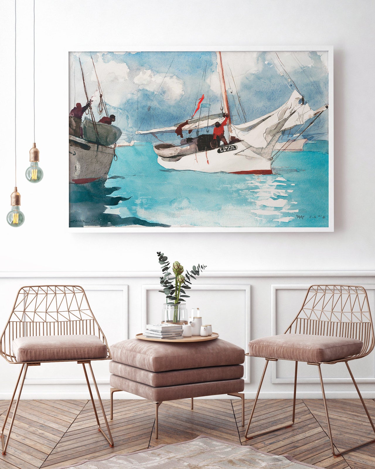 Fishing Boats, Key West - vintage poster - 1
