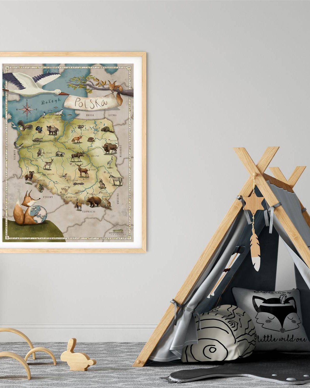 Carte de la Pologne pour enfants - affiche pour les plus petits - 3