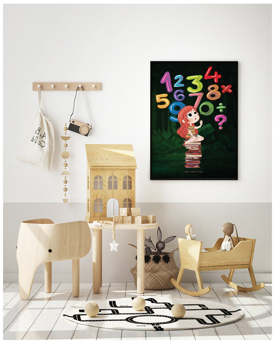 Matematyczka - kolorowy plakat edukacyjny dla dzieci z motywem nauki i matematyki - 2