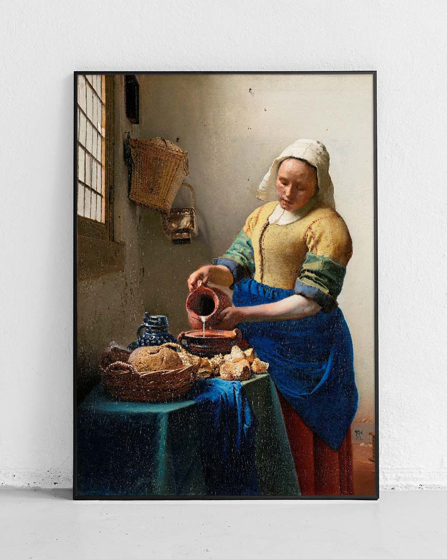 Poster "The Milkmaid" by Jan Vermeer, work of art - 1