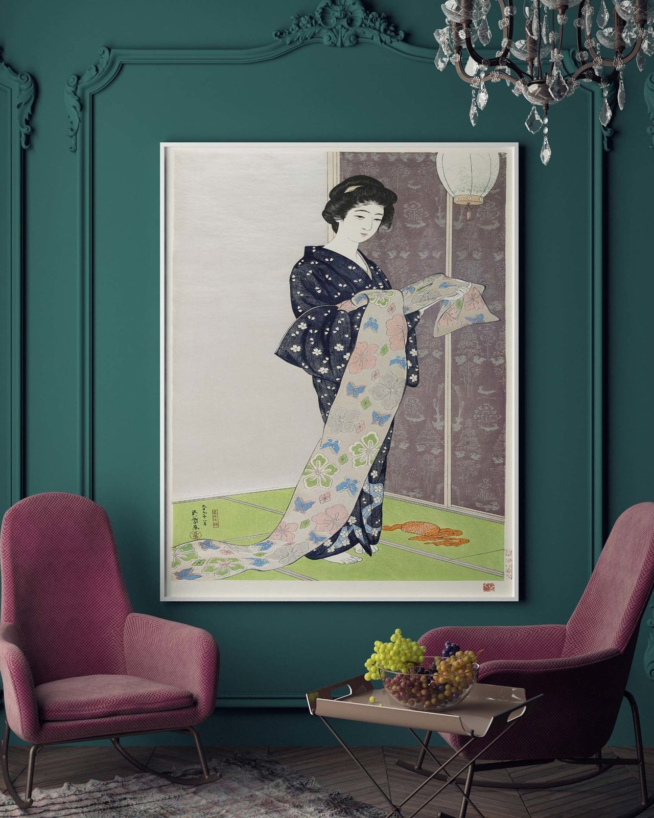 Young Woman in a Summer Kimono - poster - Japan - 2