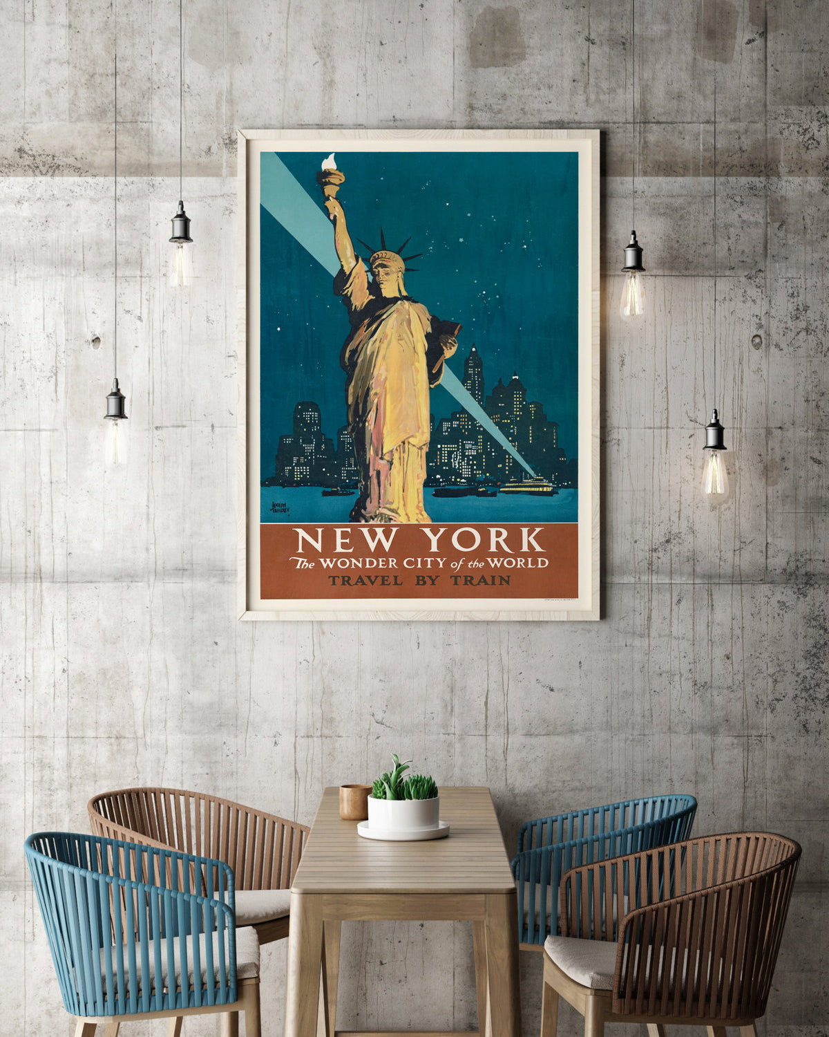 New York – Vintage-Plakat technisch - 2