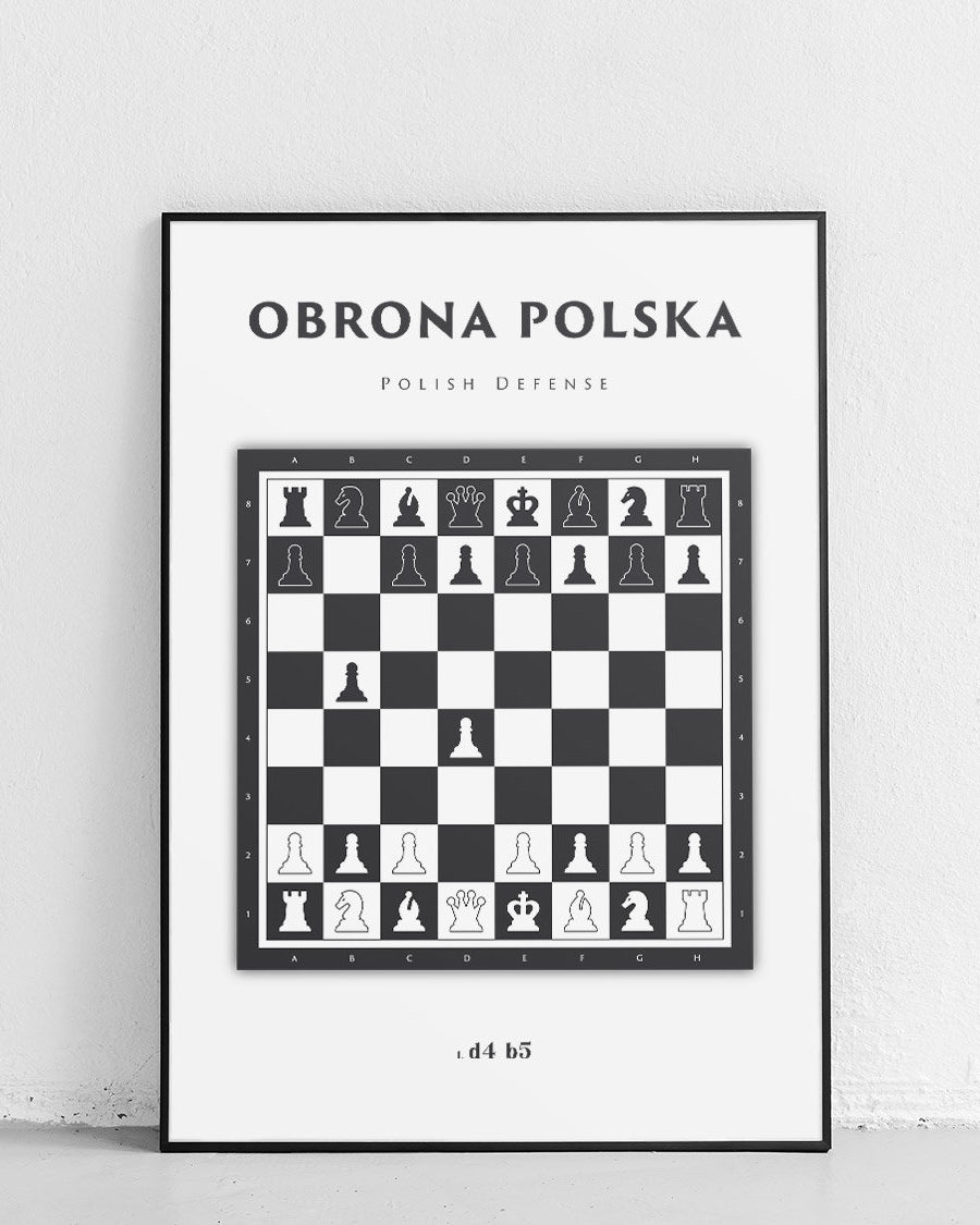 Polnische Verteidigung - Schachplakat