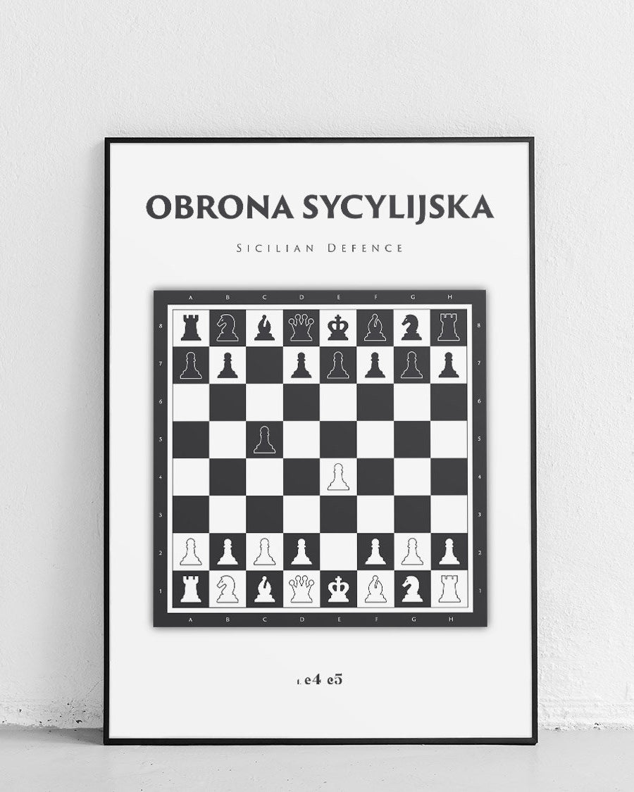 Sizilianische Verteidigung - Schachposter