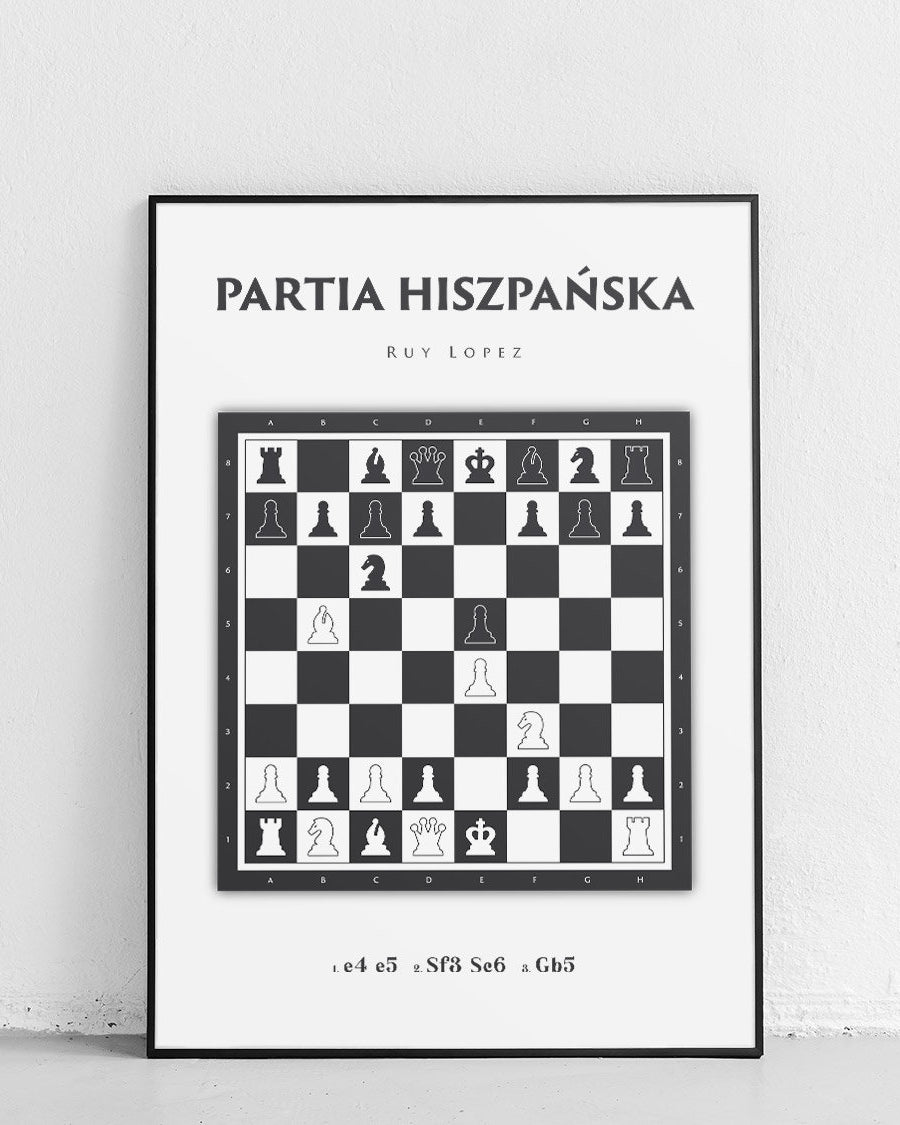 Spanische Partie - Schachposter von Robert Kostrzewa