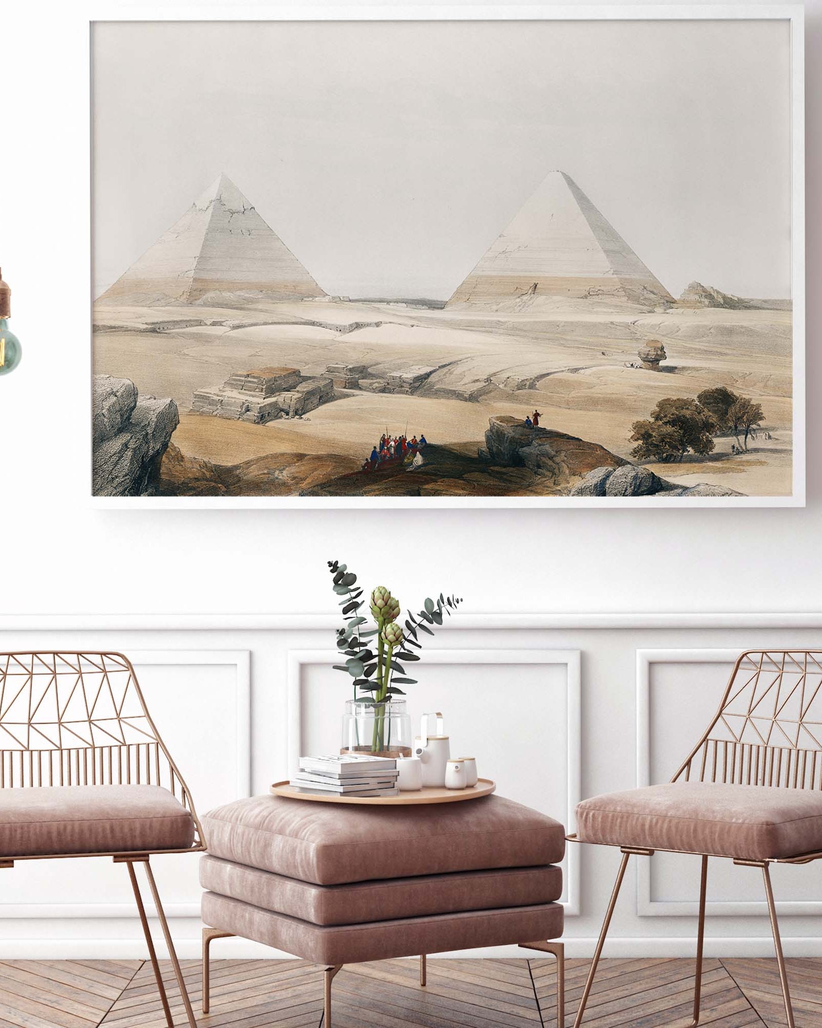 Les pyramides de Gizeh - affiche Égypte, Égypte ancienne - 1