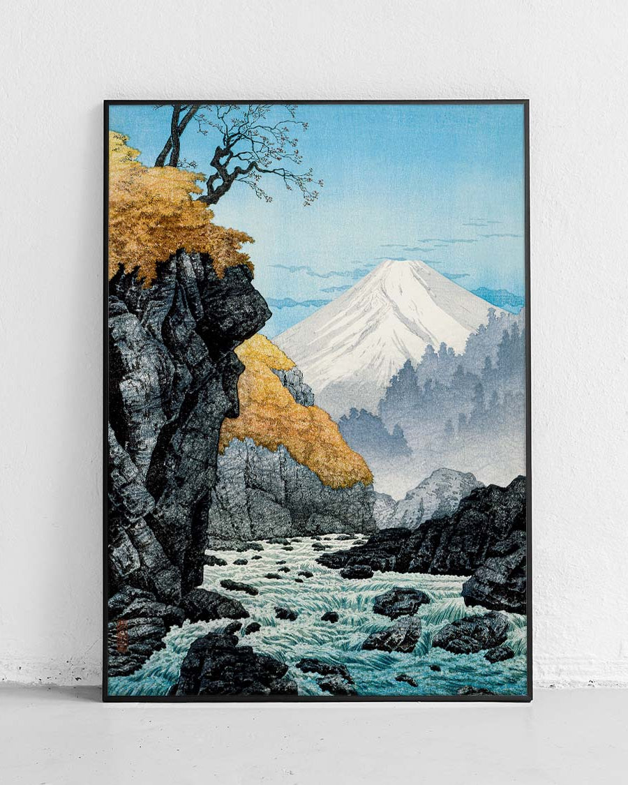 Foot of Mount Ashitaka - poster Japan, mountain landscape in Japanese style - 1