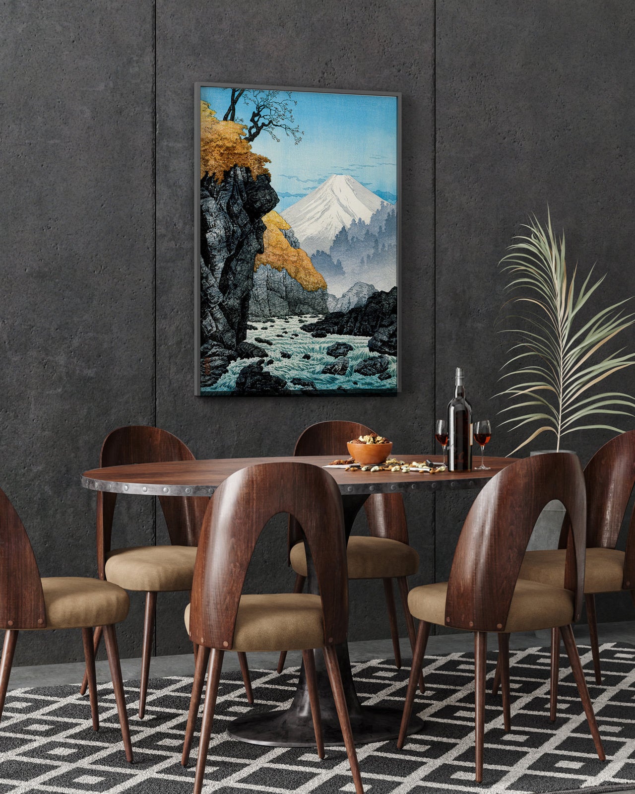 Foot of Mount Ashitaka - poster Japan, mountain landscape in Japanese style - 3