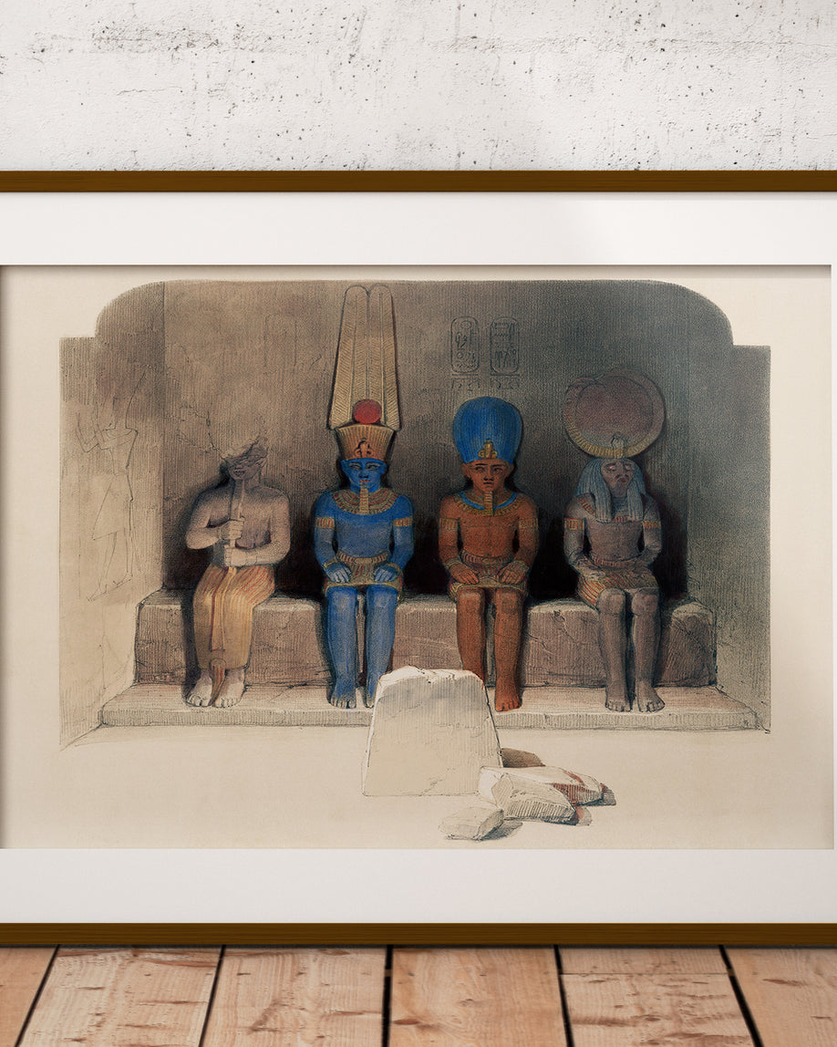 Sanktuarium świątyni Abu Simbel – plakat z motywem starożytnego Egiptu - 2