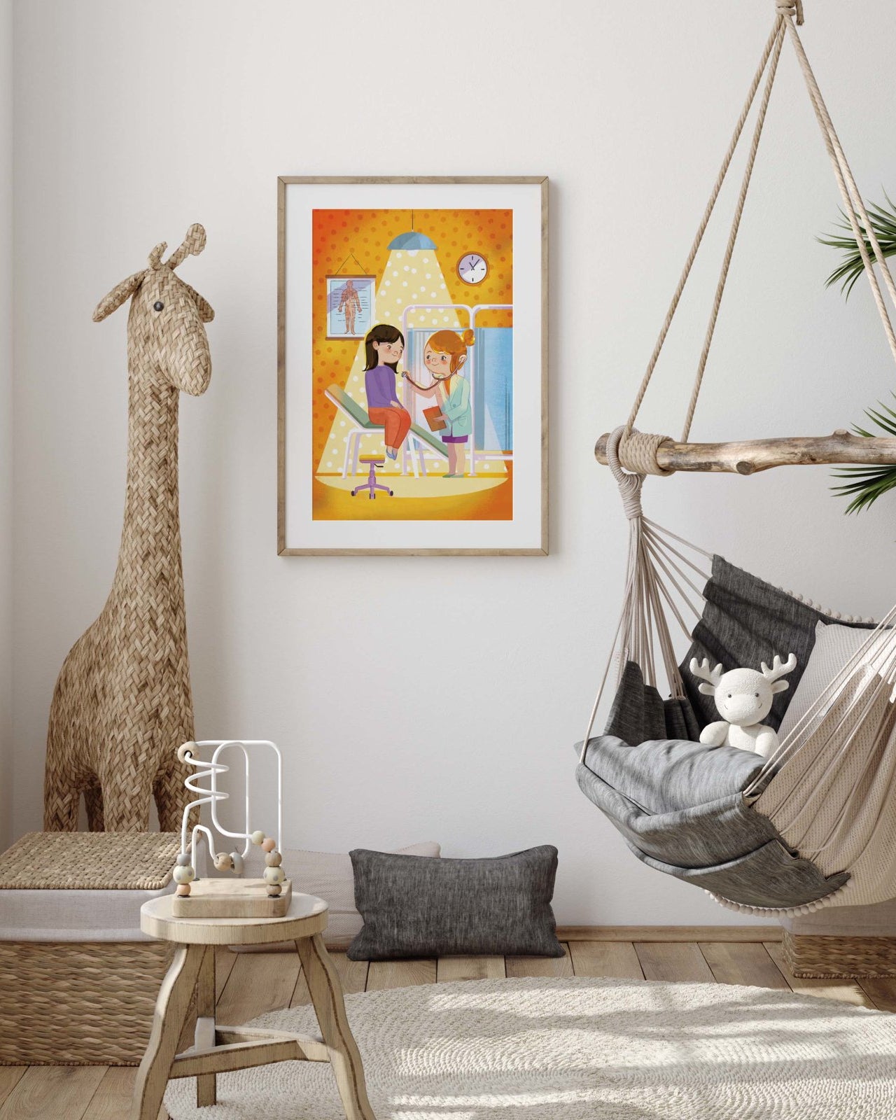 Poster für Kinder Science Girl – Ärztin, edukatives Poster für Kinder. - 2