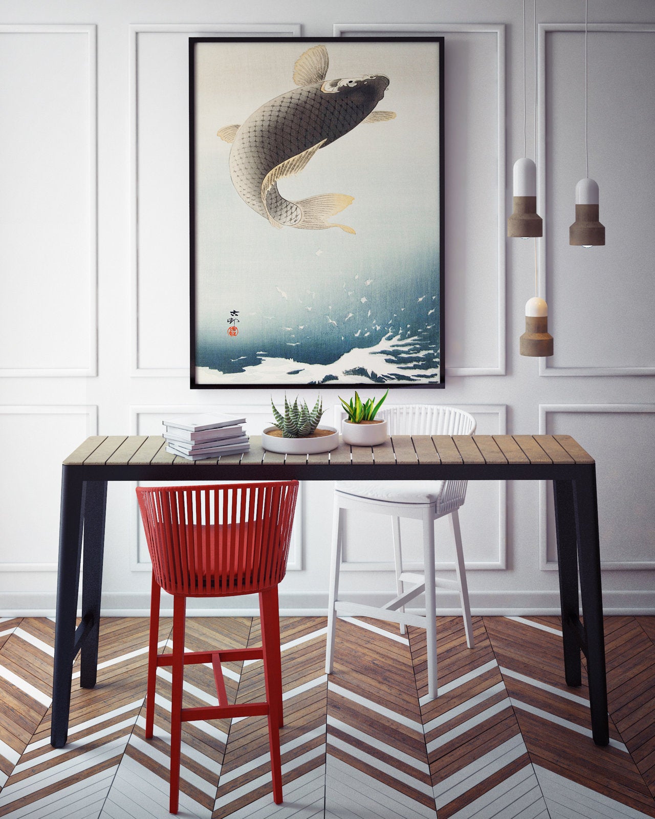 Jumping Carp - poster - Japan - 2