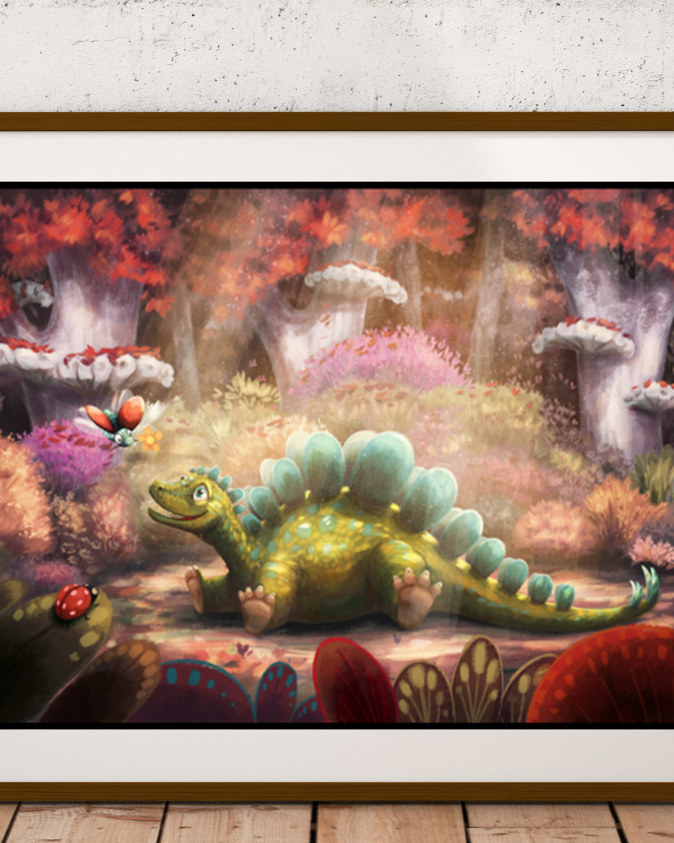 Stegosaurus - Poster mit Dinosaurier, technisches Poster - 2