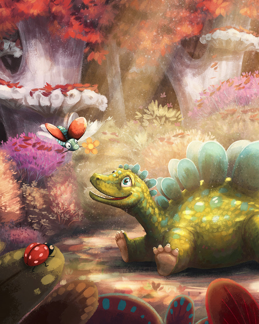 Stegosaurus - Poster mit Dinosaurier, technisches Poster - 3