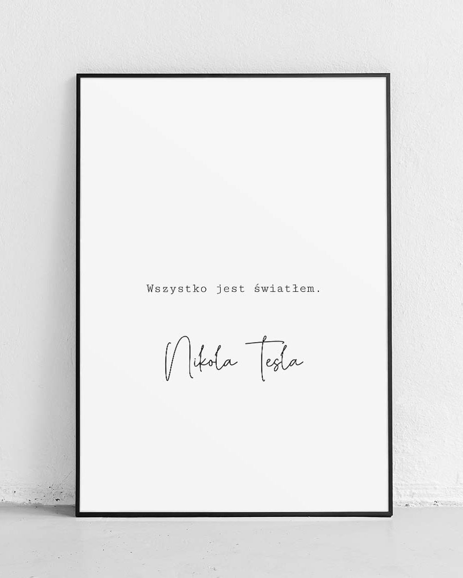 Licht – Poster mit Zitat, minimalistisches dekoratives Poster
