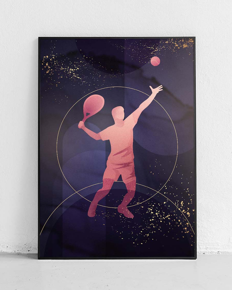 Männlicher Tennis - Sportplakat - 1