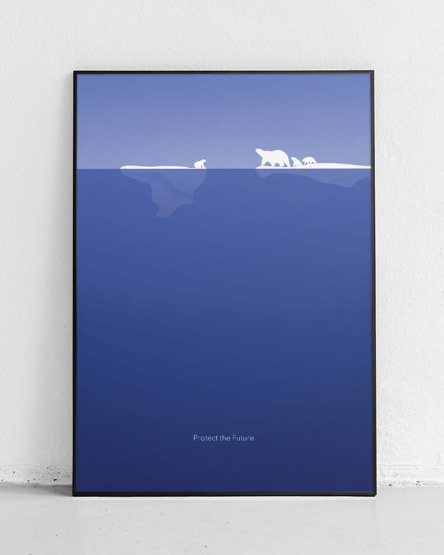 Fonte des glaciers - affiche écologique éducative - 1