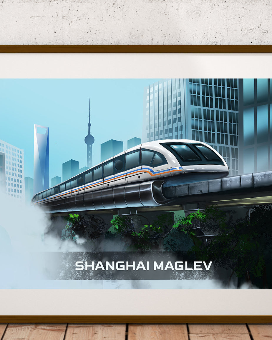 Transrapid Szanghaj – plakat z serii Cuda Techniki - 2