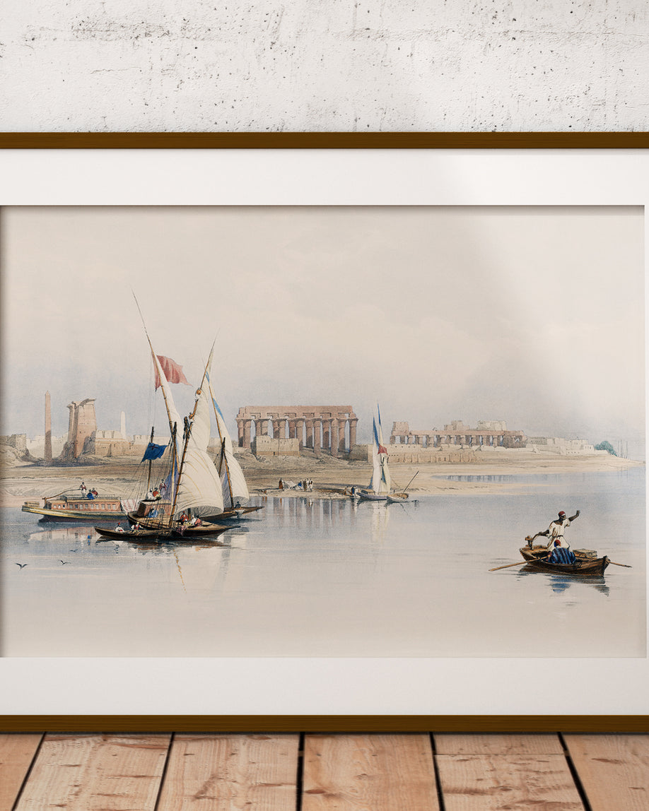 Widok na ruiny Luxor od strony Nilu – plakat Egipt, Starożytny Egipt - 2