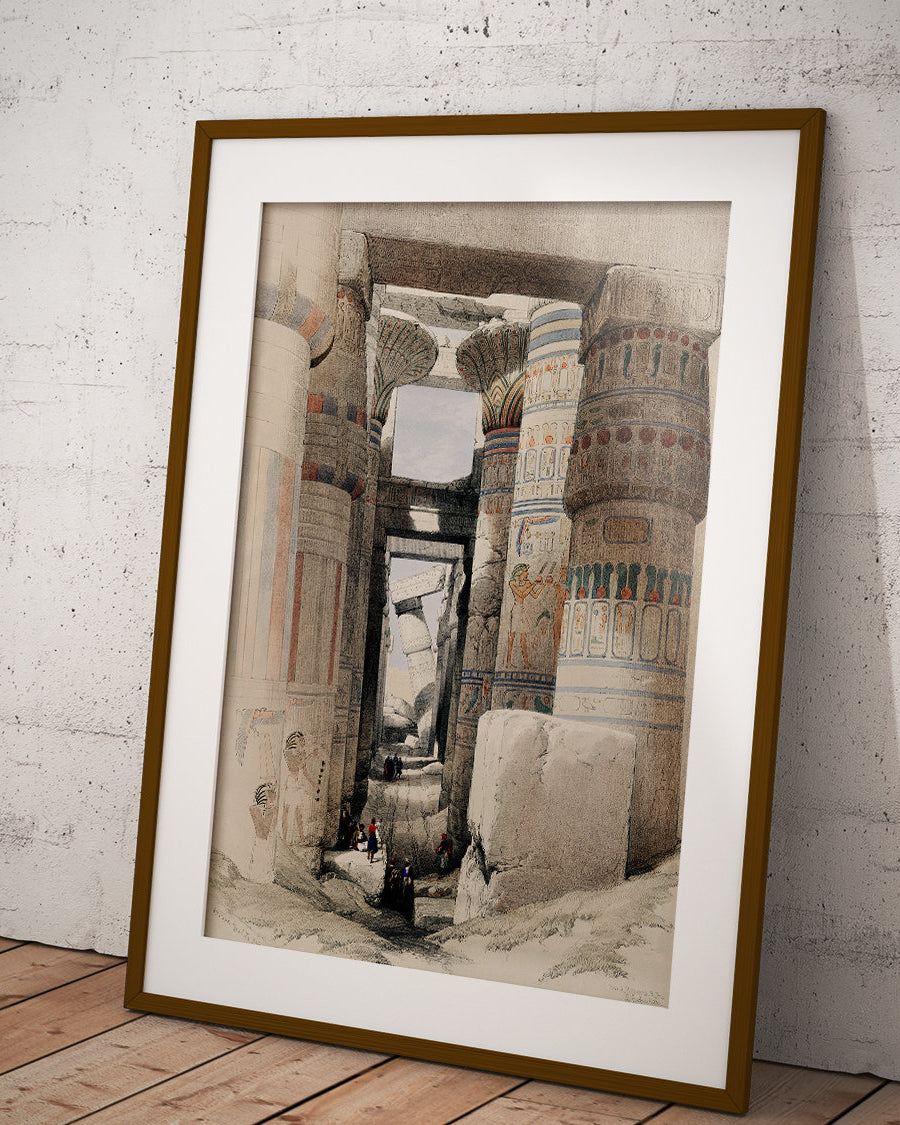 Le Grand Hypostyle - affiche Égypte, motif architectural égyptien ancien - 2