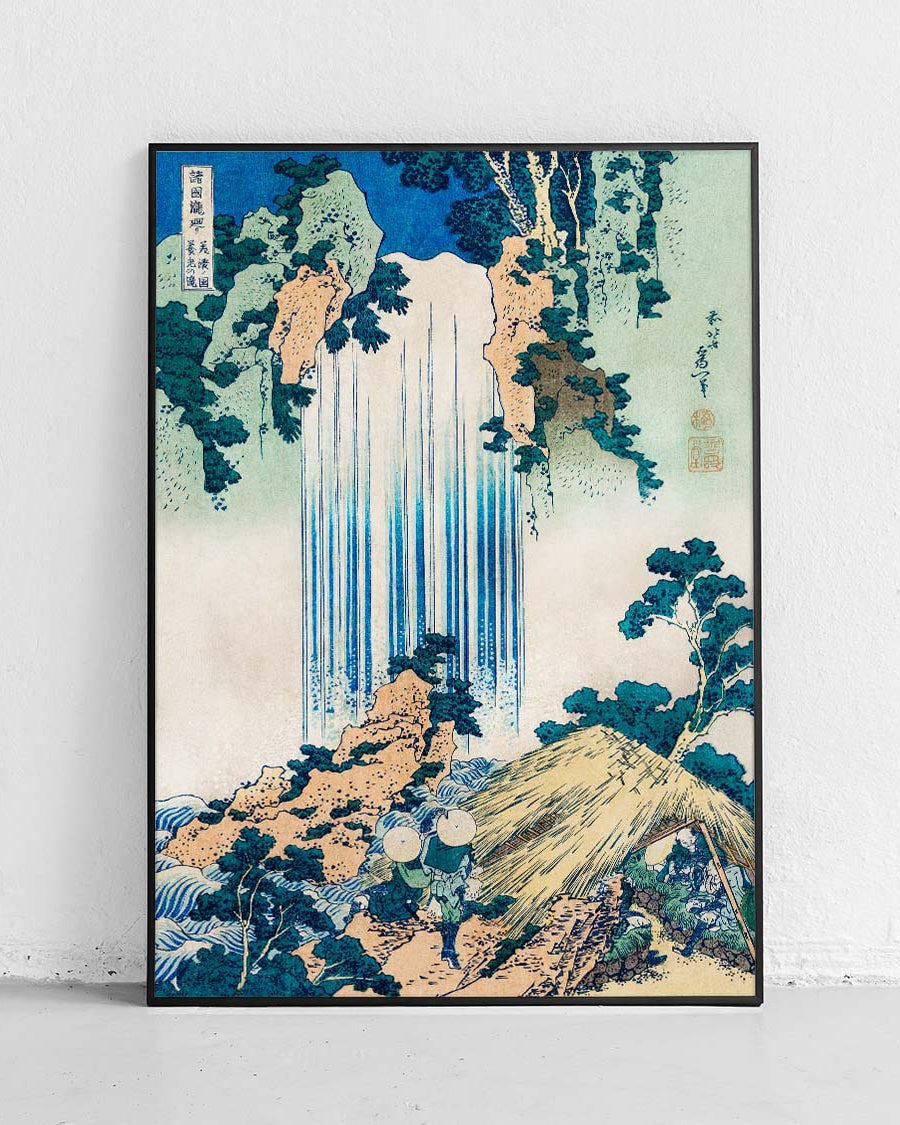 Yoro Waterfall in Mino Province - poster Japan