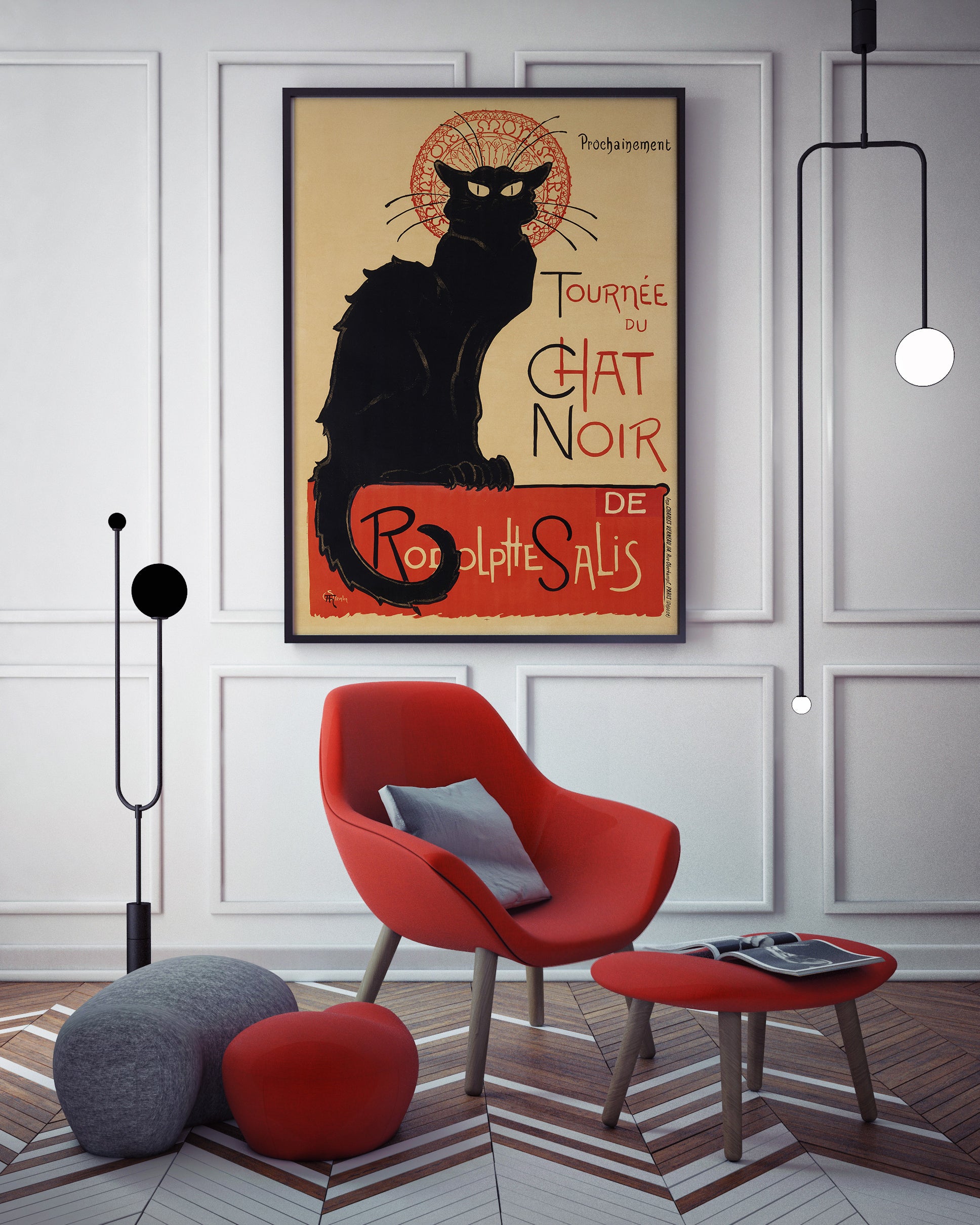Der schwarze Kater-Ausflug - Poster, Kunstwerk - 2
