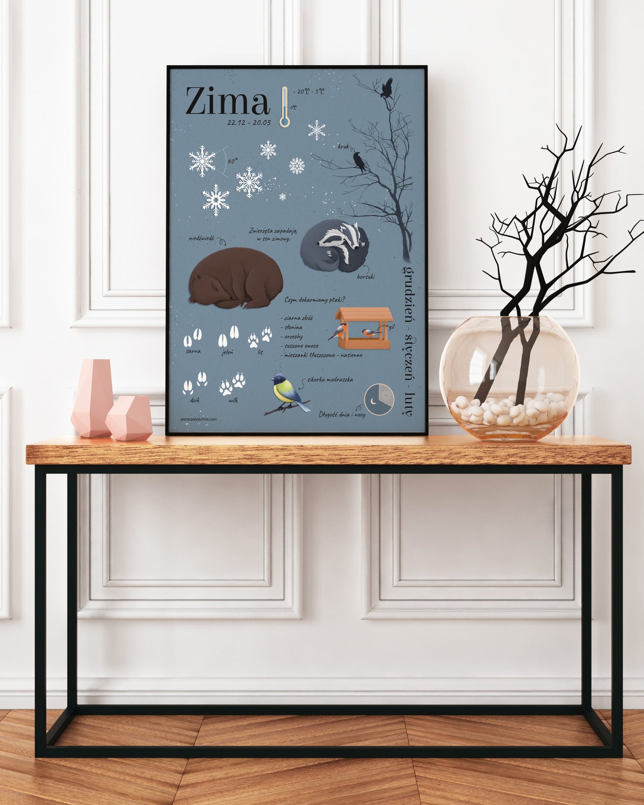 Hiver - affiche éducative pour enfants - 2