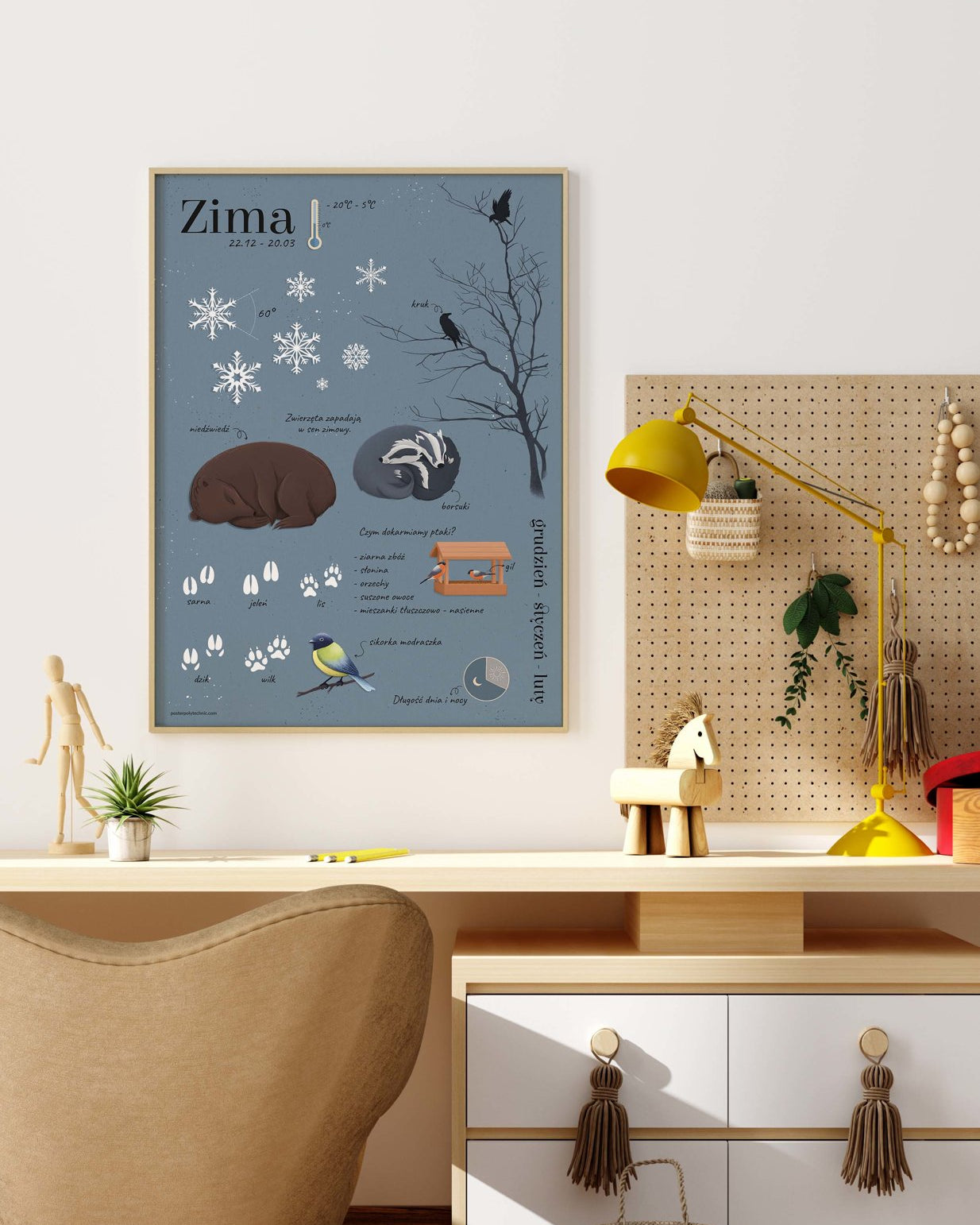 Hiver - affiche éducative pour enfants - 3