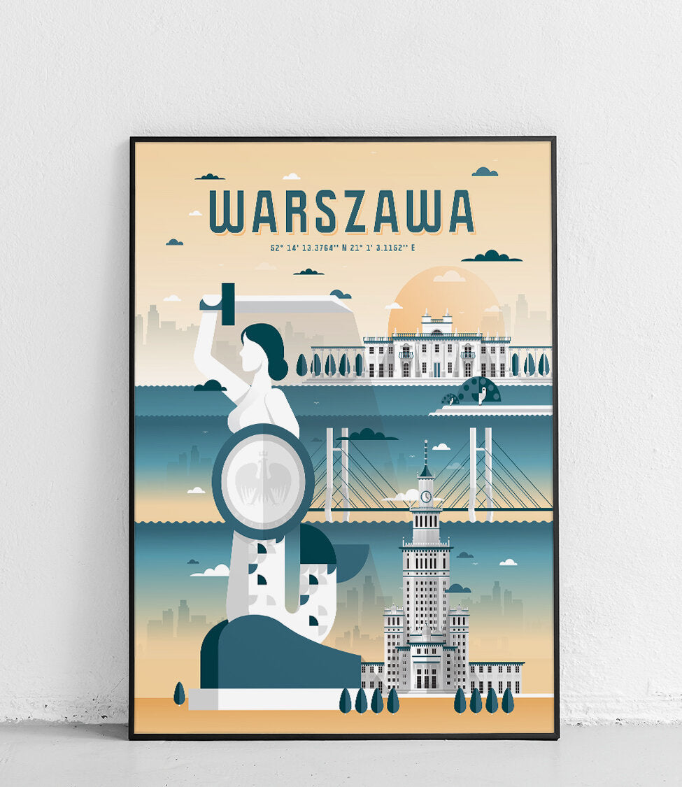 Warszawa – plakat miasta, prezent na parapetówkę