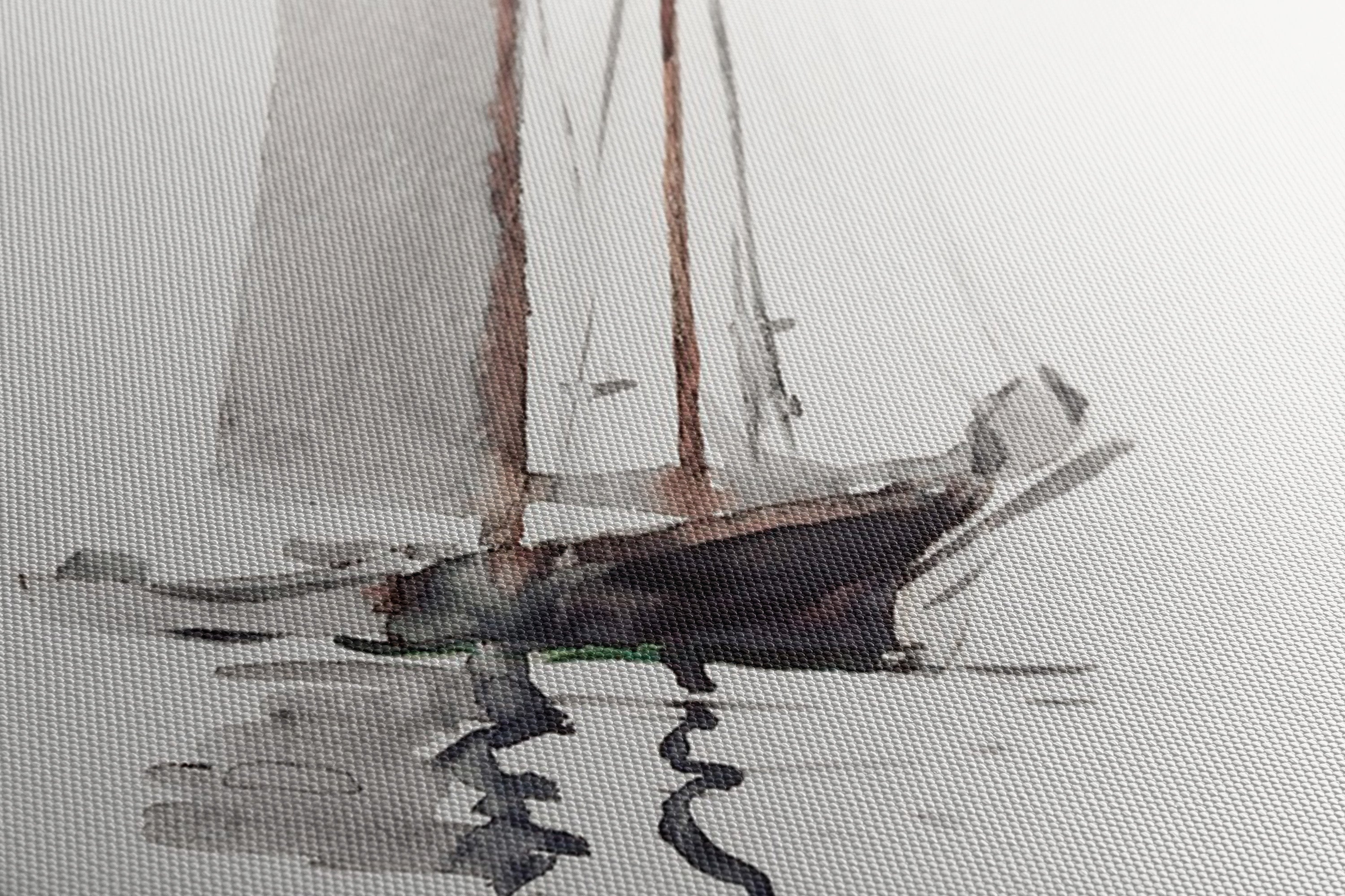 Obraz na płótnie Dwumasztowy szkuner – Morska elegancja - Dwumasztowy szkuner_Canvas szczegol.jpg