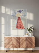 Obraz na płótnie "Elegancka z czerwoną spódnicą" - Henry Somm - Elegancka z czerwona spodnica_Obraz do pokoju.jpg