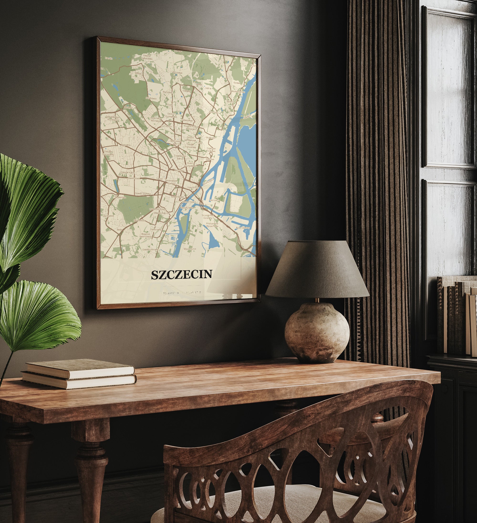 Plakat SZCZECIN - Mapa miasta