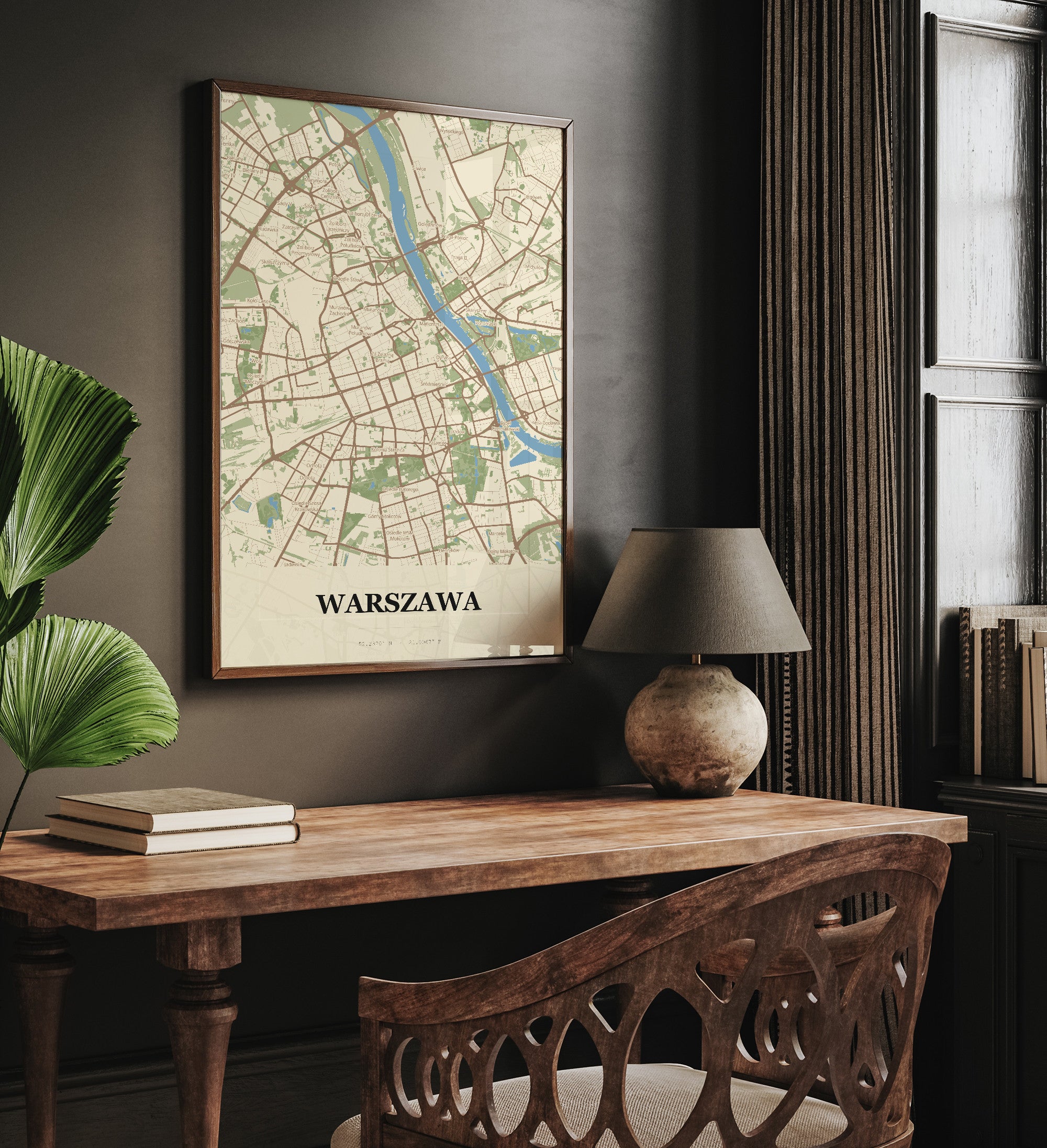 Plakat WARSZAWA - Mapa miasta